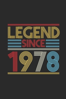 Legend Since 1978: Graph Paper Notebook (6" x 9" - 120 pages) ~ Birthday Themed Notebook for Daily Journal, Diary, and Gift