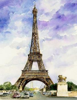 Paperback Eiffel Tower Notebook: 8.5 X 11 202 College Ruled Pages Book