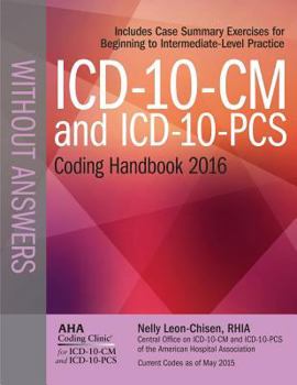 Paperback ICD-10-CM and ICD-10-PCs Coding Handbook Without Answers 2016 Book