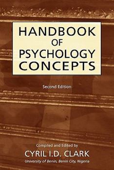 Paperback Handbookof Psychology Concepts Book