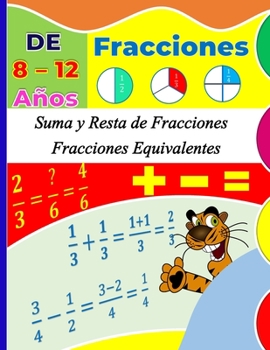 Paperback Suma y resta de fracciones Fracciones equivalentes [Spanish] Book