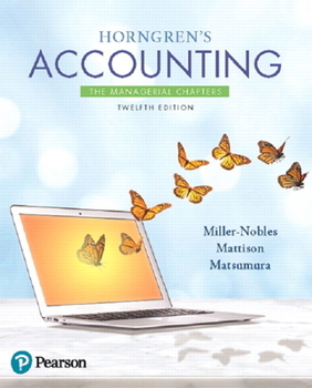 Paperback Horngren's Accounting: The Managerial Chapters Book