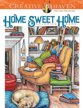 Paperback Creative Haven Home Sweet Home Coloring Book