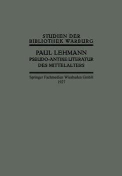 Paperback Pseudo-Antike Literatur Des Mittelalters [German] Book