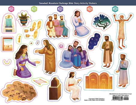 Vbs 2026 Snowball Mountain Challenge Bible Story Activity Stickers (Pkg of 6): Find Your Strength in God