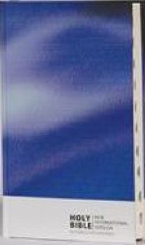 Hardcover Holy Bible: New International Version (NIV) Anglicised Thin Line, Indexed, Jesus Titles Blue Cover Book