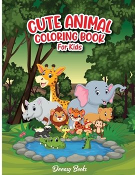 Paperback Cute Animal Coloring Book For Kids Book