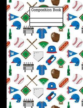 Paperback Baseball Game Composition Notebook - 4x4 Quad Ruled: 7.44 X 9.69 - 200 Pages - Graph Paper - School Student Teacher Office Book