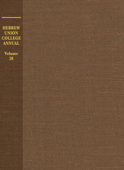 Hardcover Hebrew Union College Annual (Huca) Book