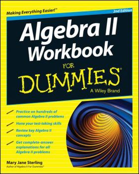 Paperback Algebra II Workbook for Dummies Book