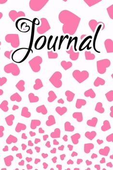 Paperback Journal: Bubble Gum Pink Falling Hearts Journal for women to write in Book