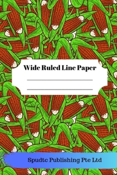 Paperback Cute Corn Theme Wide Ruled Line Paper Book