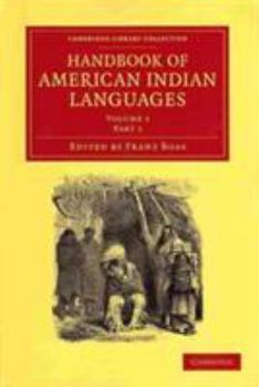 Paperback Handbook of American Indian Languages 2 Volume Set Book
