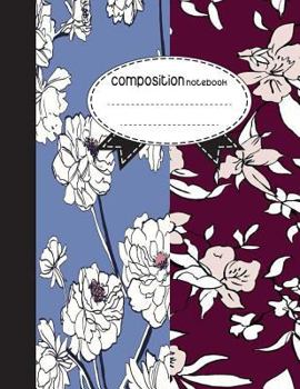 Paperback Composition Notebook, 8.5 x 11, 110 pages: Colorful Half Flowers: (School Notebooks) Book