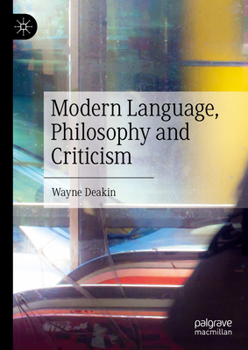 Hardcover Modern Language, Philosophy and Criticism Book