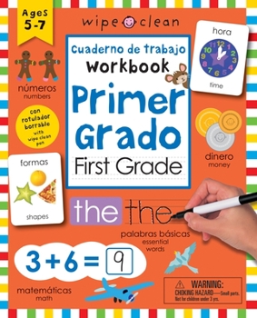 Spiral-bound Wipe Clean: Bilingual Workbook For First Grade [Spanish] Book