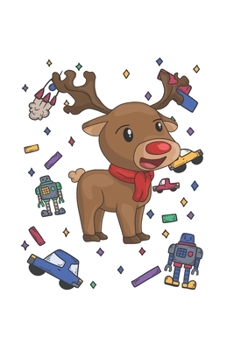 Paperback Christmas Reindeer Toys Notebook: Graph Paper Journal 6x9 - 120 Pages Book
