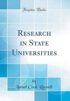 Hardcover Research in State Universities (Classic Reprint) Book