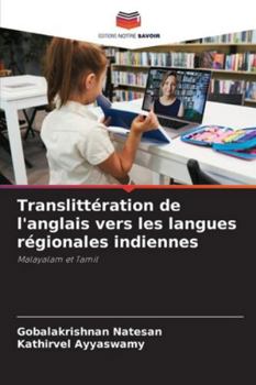 Paperback Translittération de l'anglais vers les langues régionales indiennes [French] Book