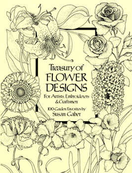 Paperback Treasury of Flower Designs for Artists, Embroiderers and Craftsmen Book