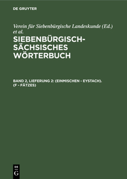 Hardcover (Einmischen - Eystach). (F - Fätzes) [German] Book