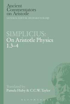 Paperback Simplicius: On Aristotle Physics 1.3-4 Book