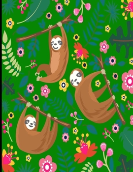 Alexandra: Dark Green Sloth Sketch Book, 366 Pages Sketch Pad, Sloth Sketchbook, Cute Sloth Cover Drawing Book