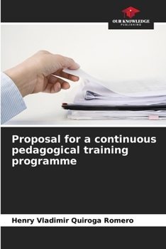 Paperback Proposal for a continuous pedagogical training programme Book