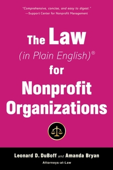 Paperback The Law (in Plain English) for Nonprofit Organizations Book