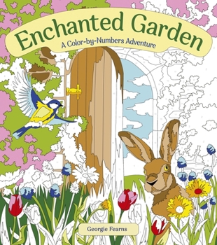 Paperback Enchanted Garden: A Color-By-Numbers Adventure Book