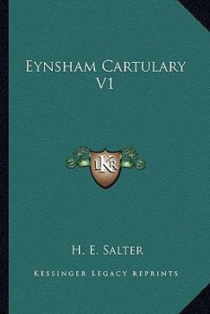 Paperback Eynsham Cartulary V1 Book