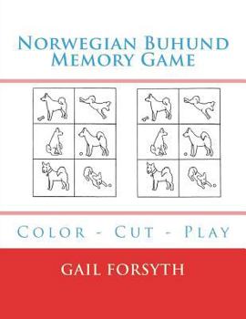 Paperback Norwegian Buhund Memory Game: Color - Cut - Play Book