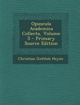 Paperback Opuscula Academica Collecta, Volume 5 - Primary Source Edition [Latin] Book