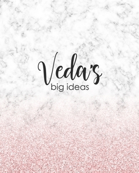 Paperback Veda's Big Ideas: Personalized Notebook - 8x10 Lined Women's Journal Book