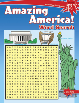 Paperback Spark Amazing America! Word Search Book