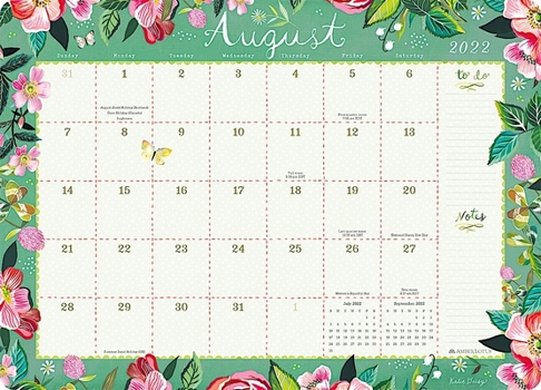 Calendar Katie Daisy 2022-2023 Desk Pad Calendar Book