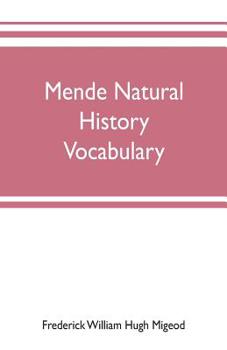 Paperback Mende natural history vocabulary Book