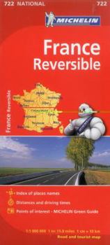 Map Michelin France Reversible Road and Tourist Map Book