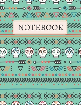 Notebook: Dead Head Design (Dead Pattern), 8,5" x 11" Size Notebook(Journal) with 120 Calligraphy Paper (slanted grid) Pages (Dead Head Cover)