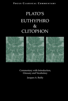 Paperback Plato: Euthyphro & Clitophon (Focus Classical Commentaries) Book