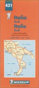 Map Italy South Michelin Map #431 Book