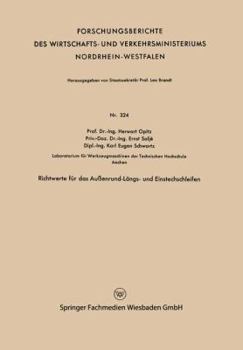 Paperback Richtwerte Für Das Außenrund-Längs- Und Einstechschleifen [German] Book