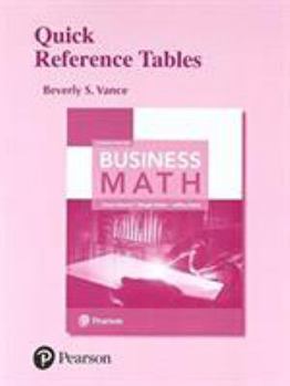 Paperback Quick Reference Tables for Business Math Book