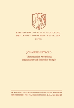 Paperback Therapeutische Anwendung mechanischer und elektrischer Energie [German] Book