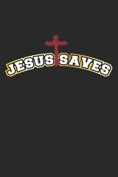 Jesus Saves: Notizbuch Geschenk-Idee - Karo - A5 - 120 Seiten