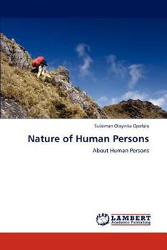 Paperback Nature of Human Persons Book