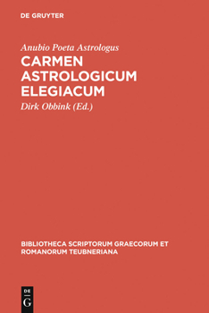 Hardcover Carmen Astrologicum Elegiacum [Greek, Ancient (To 1453)] Book