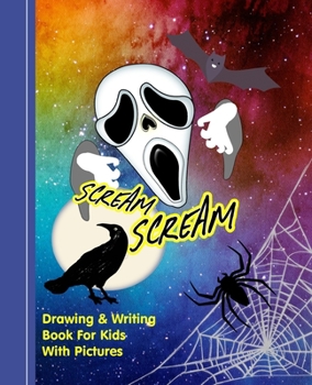 Paperback My Spooky Halloween Book: Kids Illustrated Writing Drawing Notebook Book