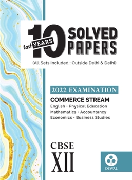 Paperback 10 Last Years Solved Papers - Commerce Stream: CBSE Class 12 for 2022 Examination Book