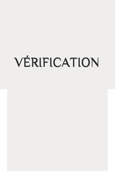 Paperback Vérification [French] Book